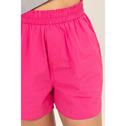 Poplin High Waist Shorts