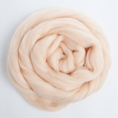Merino Wool Top Roving, Vanilla, 1 ounce
