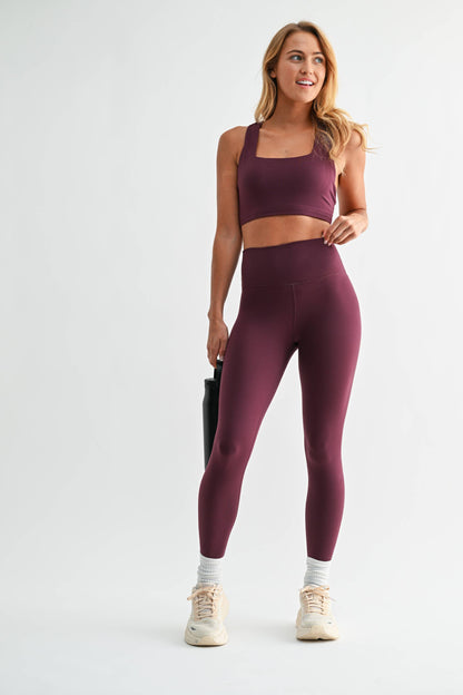 Venice Cloud Light Square Neck Sports Bra