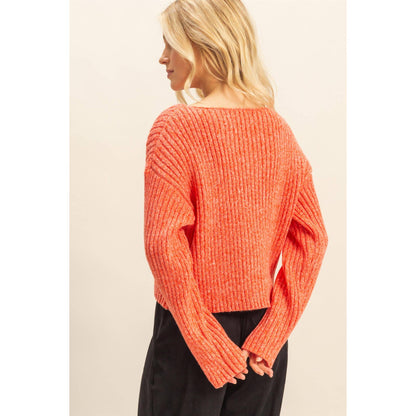 Textured Sweater With Relaxed Drop Sleeves