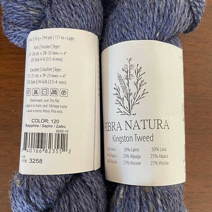 Kingston Tweed wool alpaca blend yarn - DK weight 194 yards each
