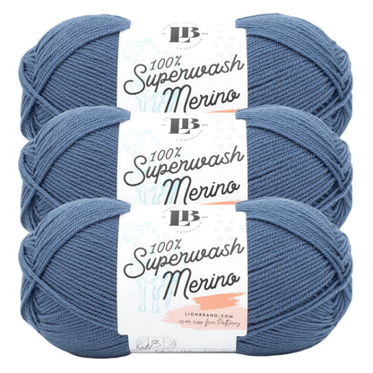 Lion Brand Yarn LB Collection Superwash Merino 3Pack