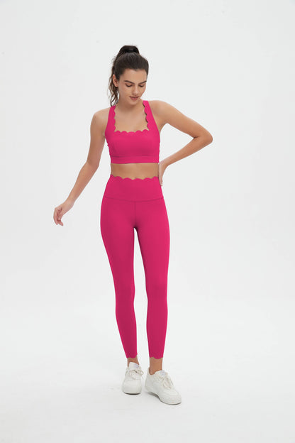 Sylvie Lycra® Scallop Sports Bra & Leggings Set