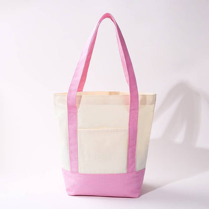 Medium Cotton Canvas Shoulder Tote Bag | 40P612