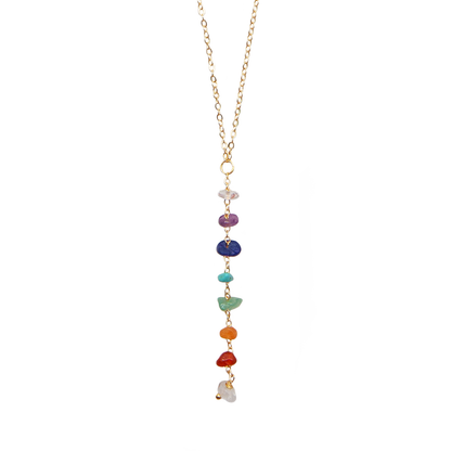 7 Chakras Healing Necklace (Gold)