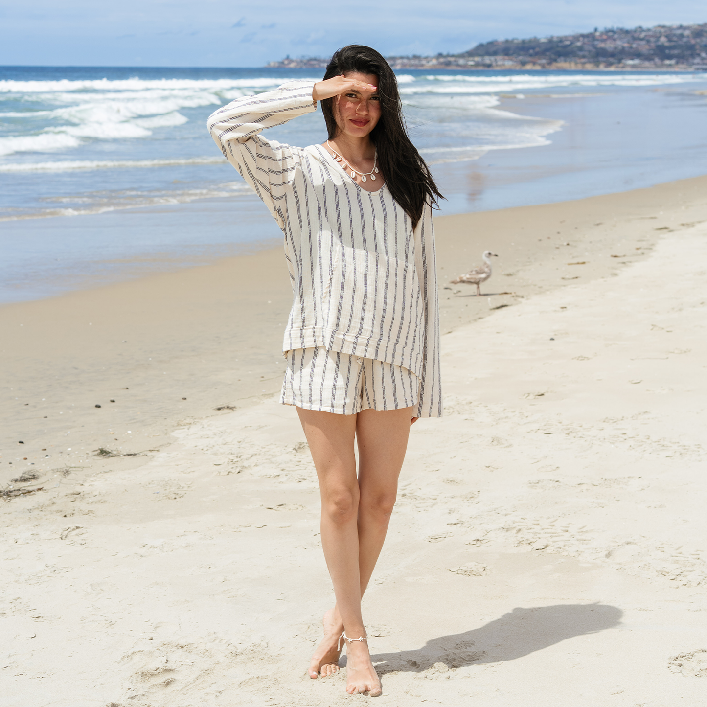 Sailor Stripe Cotton Cabana Shorts