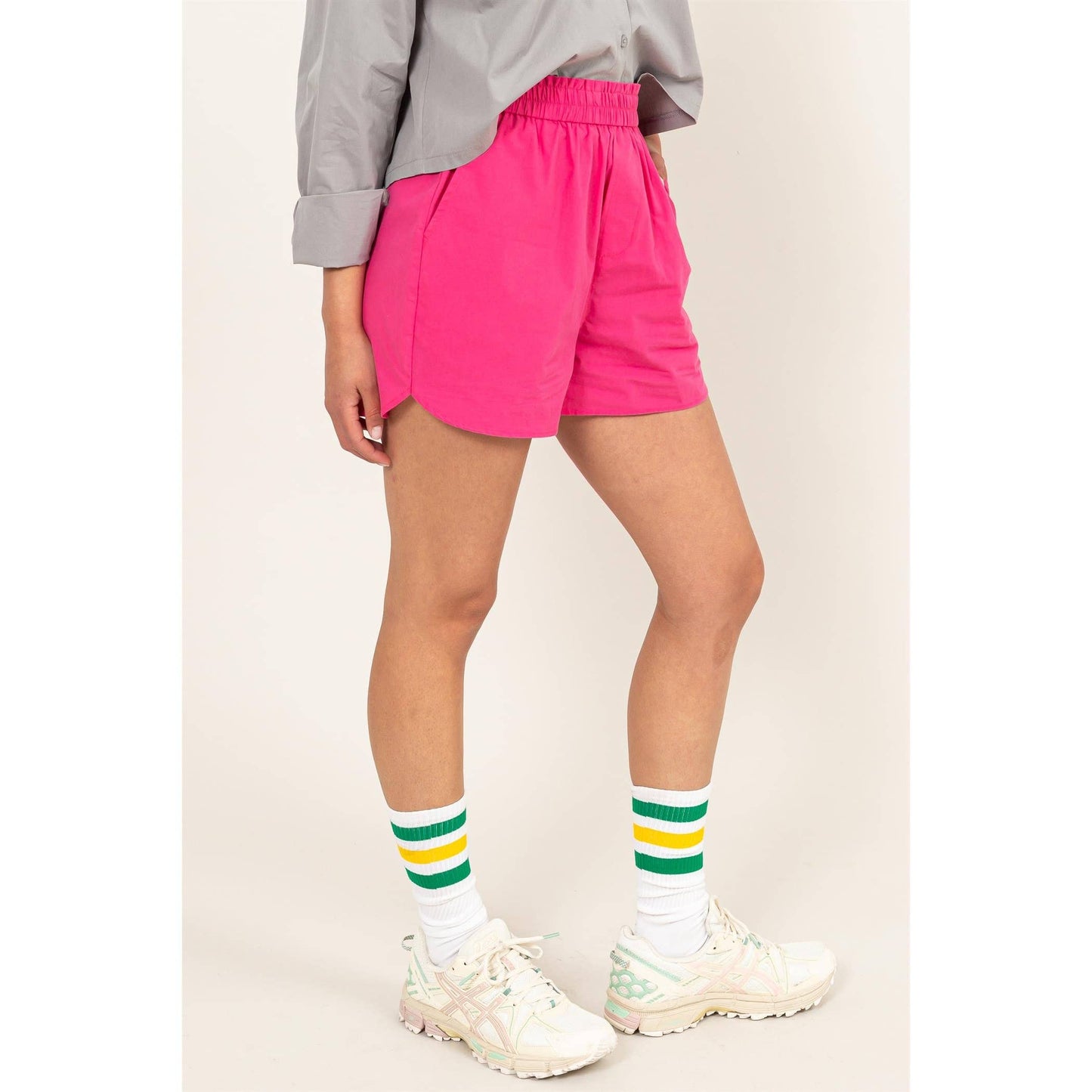 Poplin High Waist Shorts