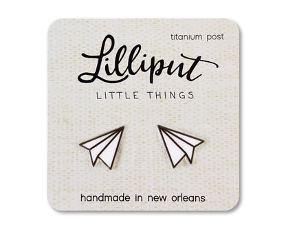 Paper Airplane Earrings // Quirky Earrings