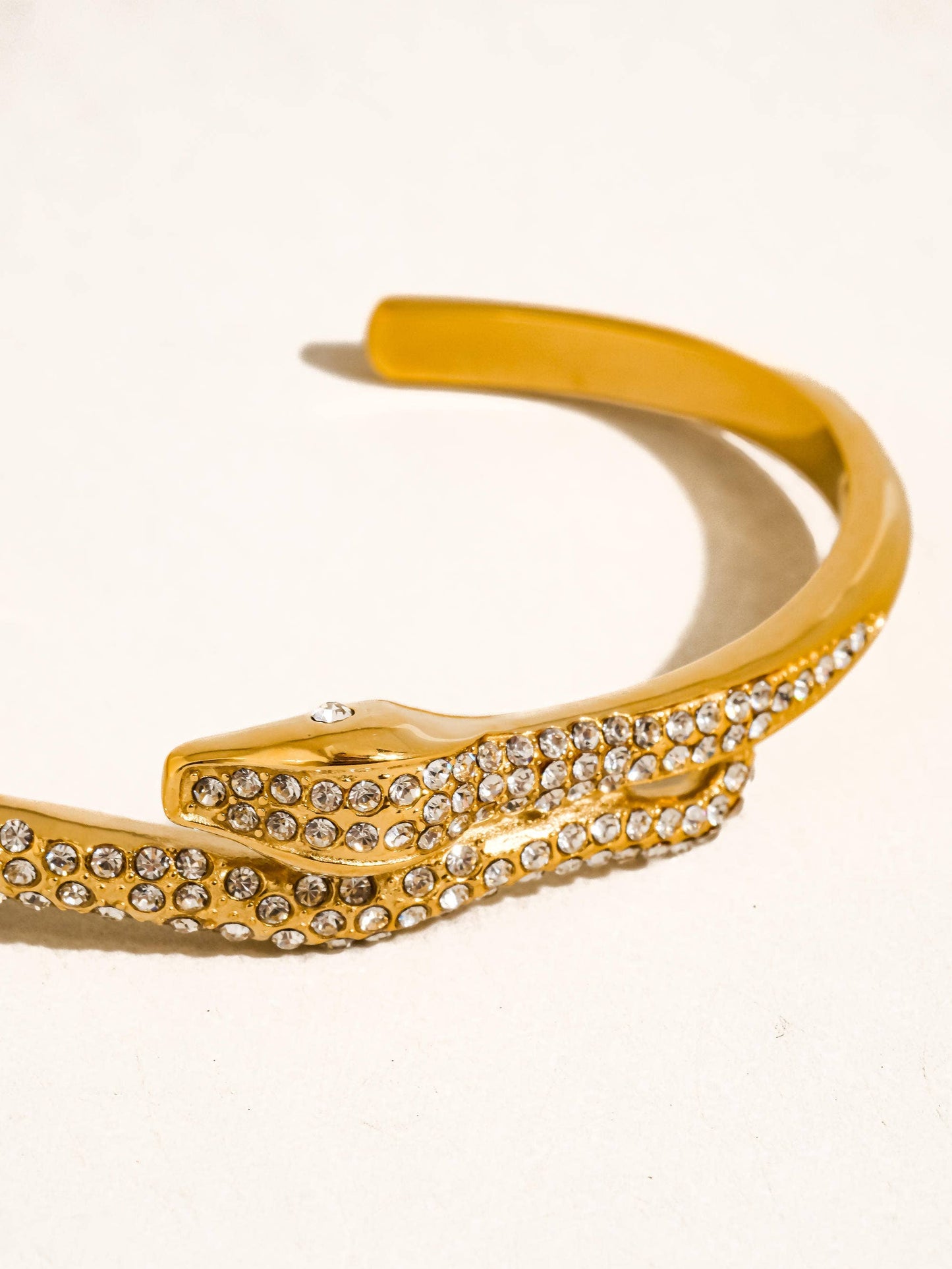 Estiva 18K Gold Non-Tarnish Glam CZ Serpent Bracelet
