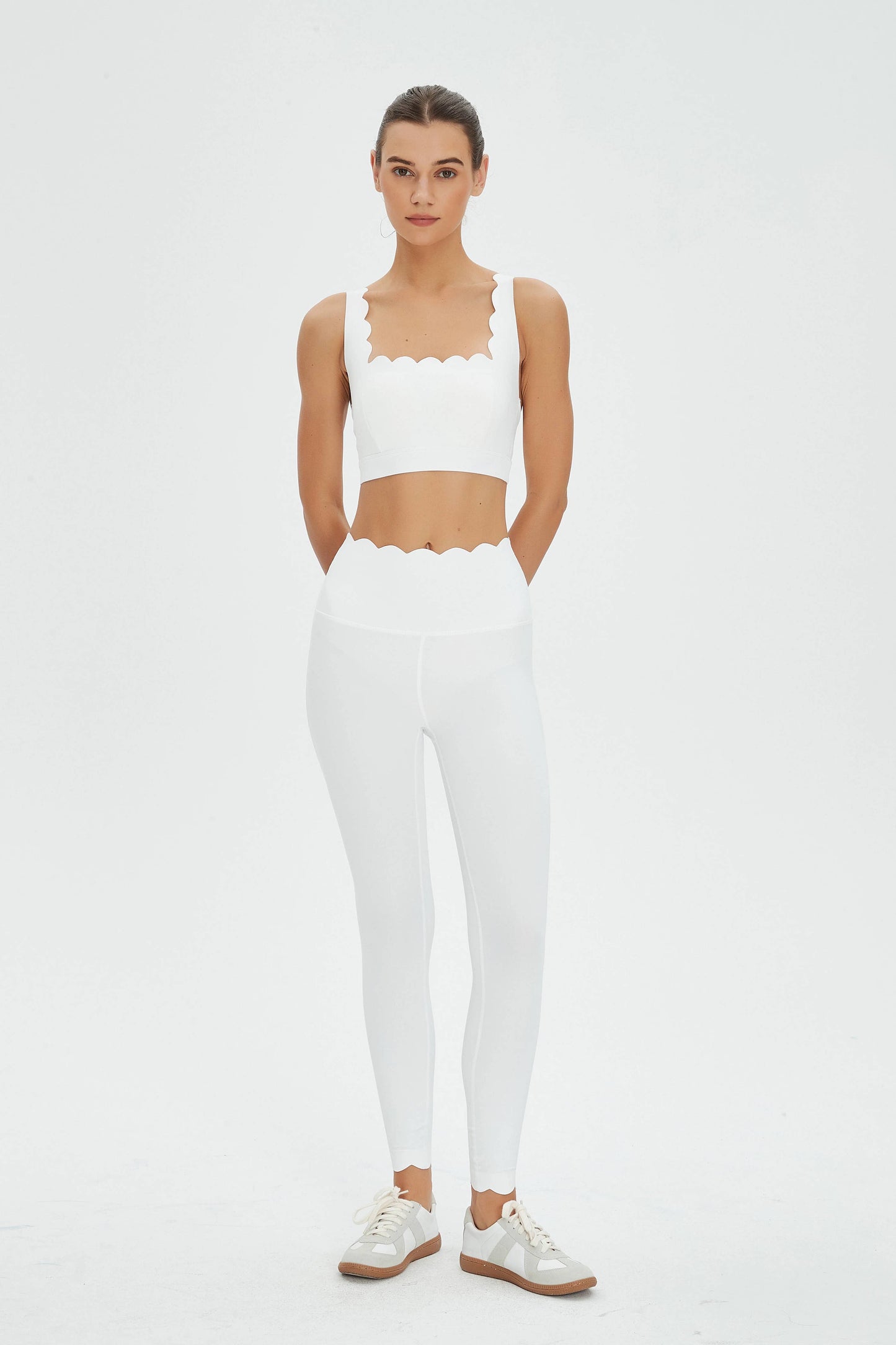 Sylvie Lycra® Scallop Sports Bra & Leggings Set