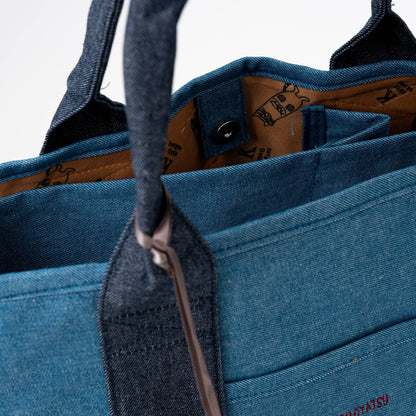 Kusuguru Japan Glasses Cat Multi-Compartment Tote