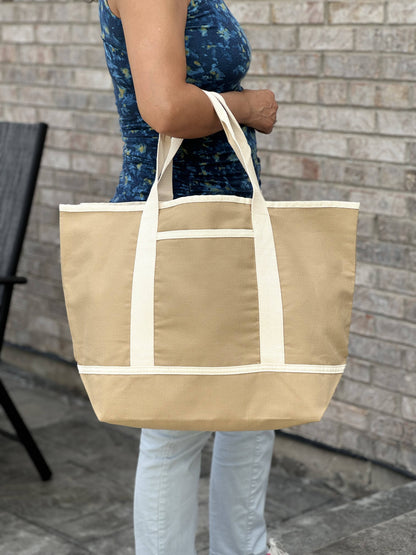 Heavy Duty Dunes Canvas Boat Tote Bag | Beach Travel