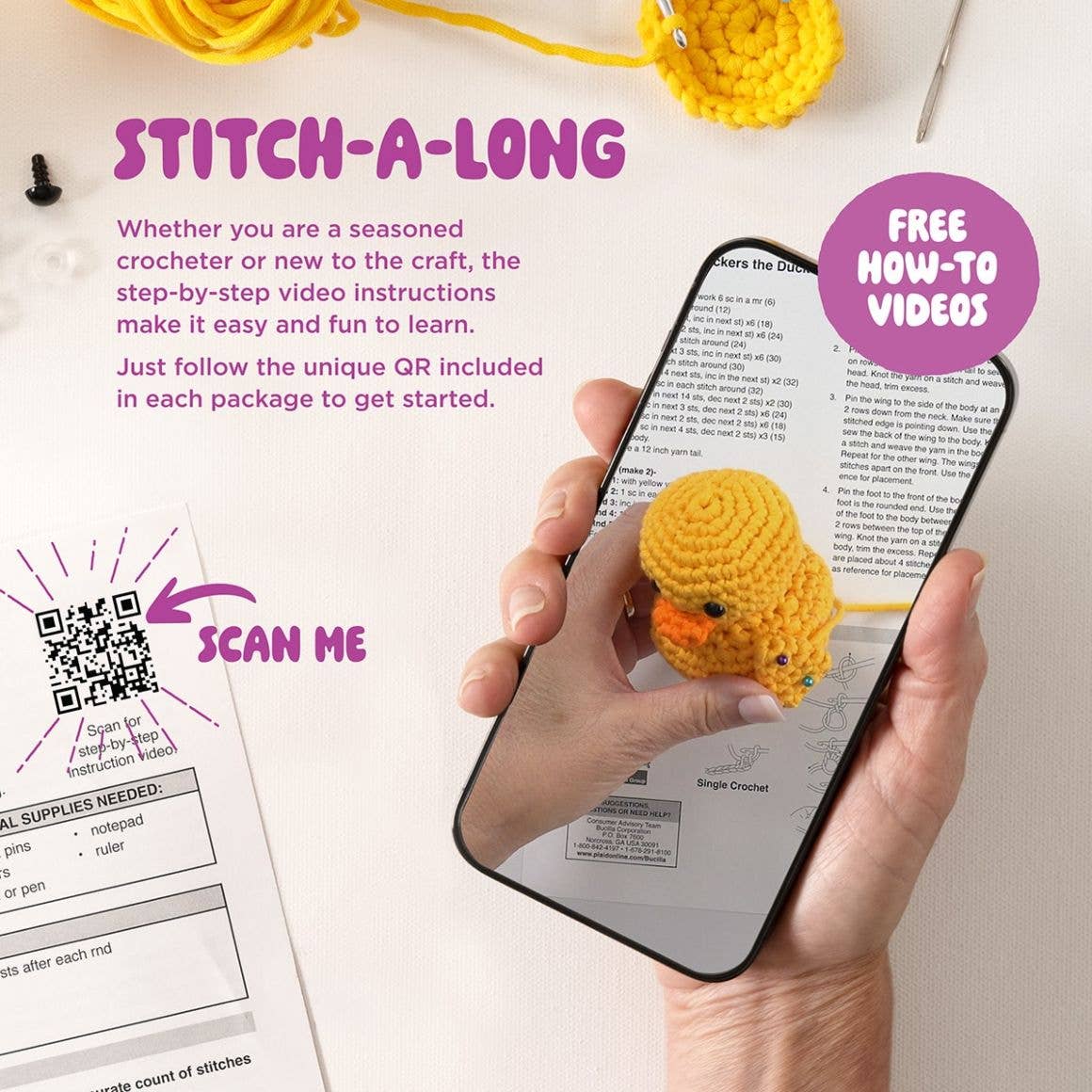 Bucilla ® Amigurumi Crochet Kit - Dan the Dino 5"