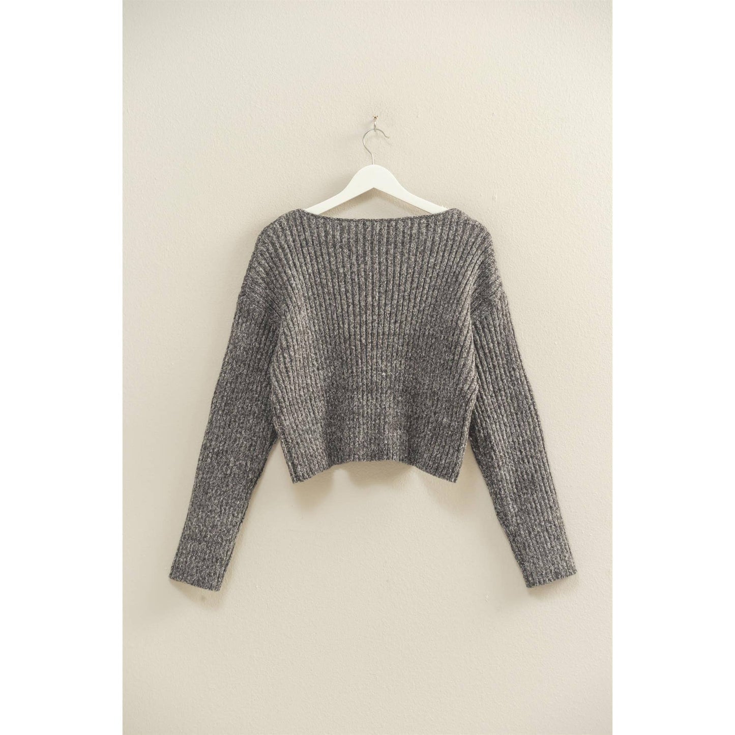 Textured Sweater With Relaxed Drop Sleeves