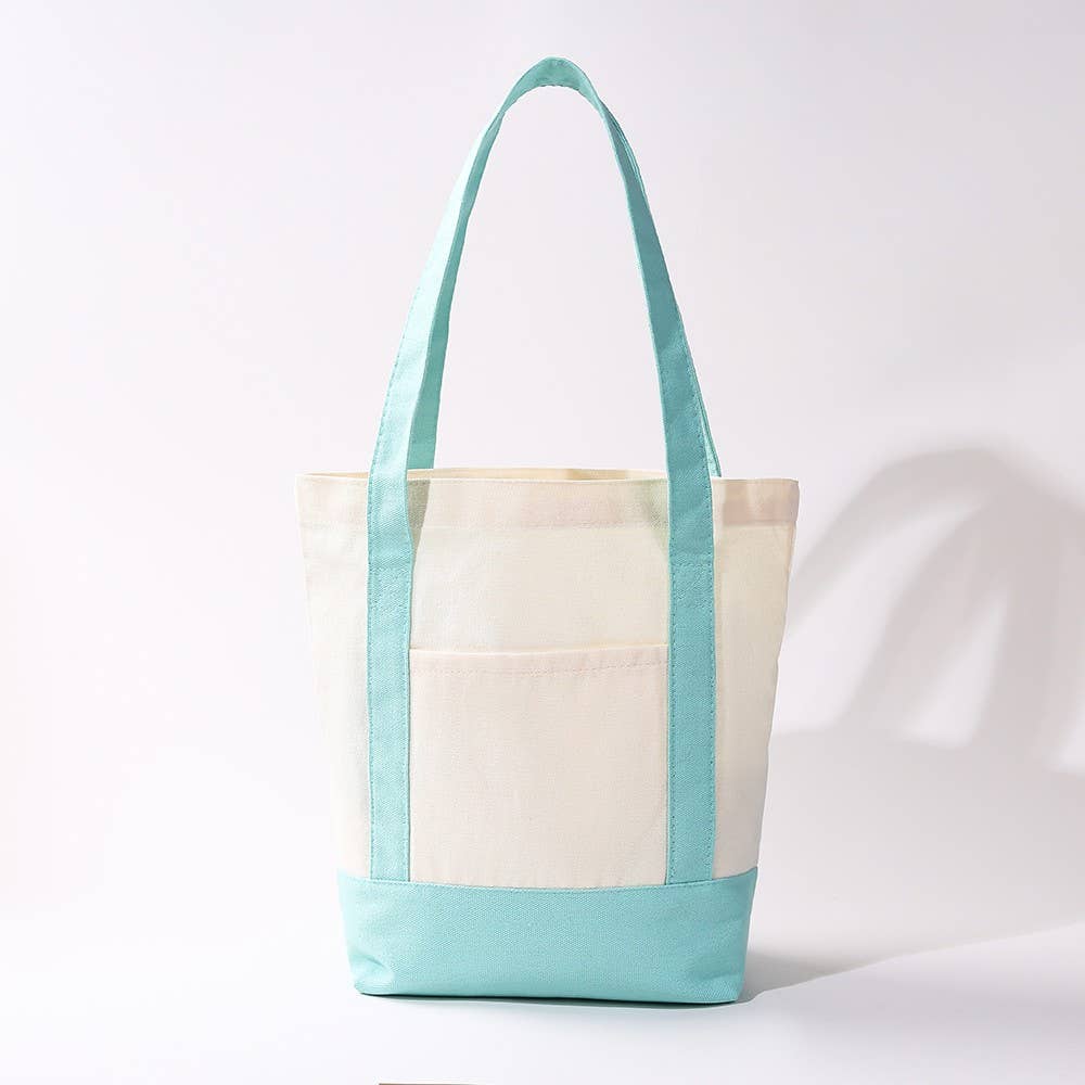 Medium Cotton Canvas Shoulder Tote Bag | 40P612
