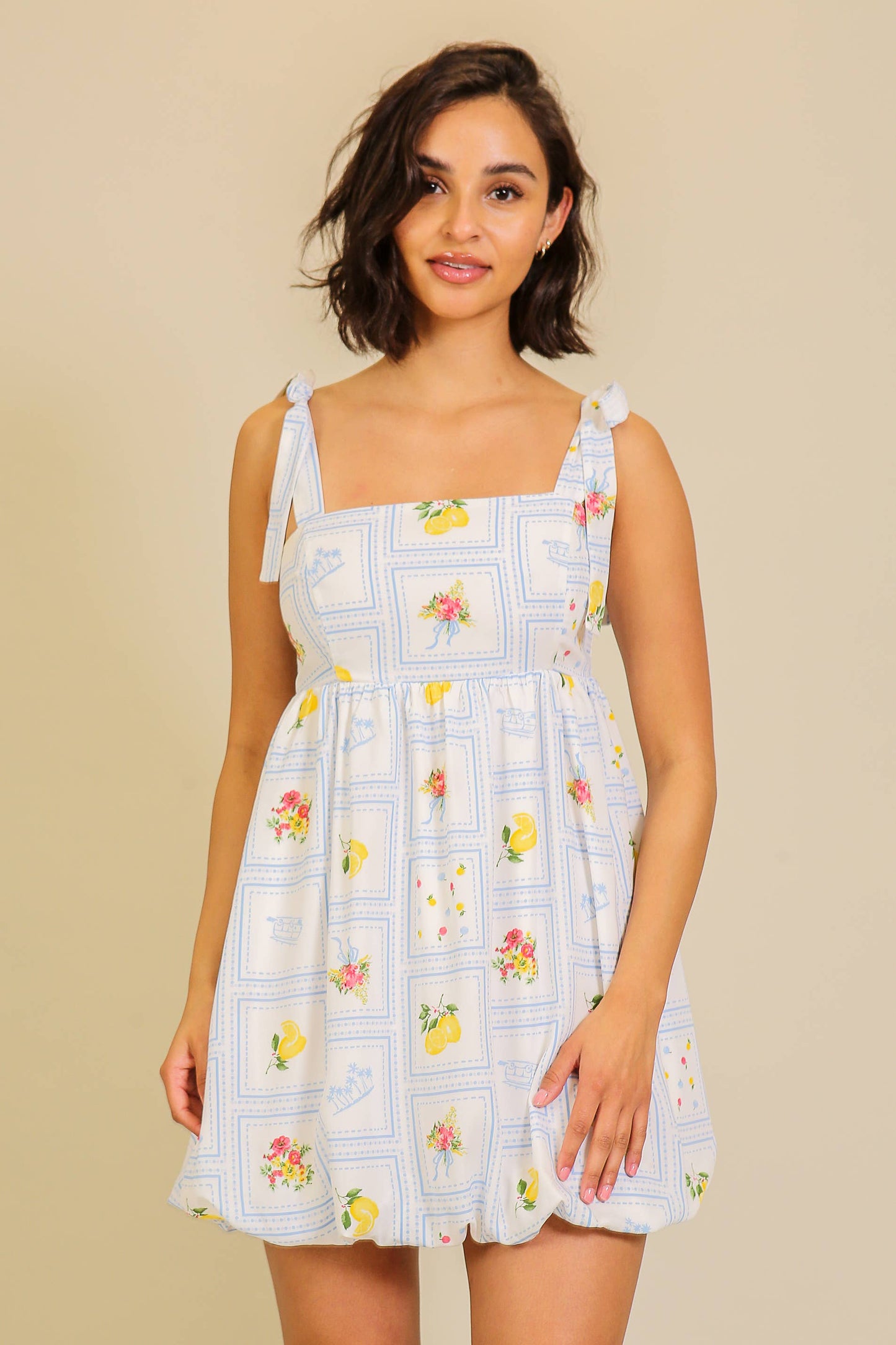 Lemonade Dreams Bow-Tie Dress