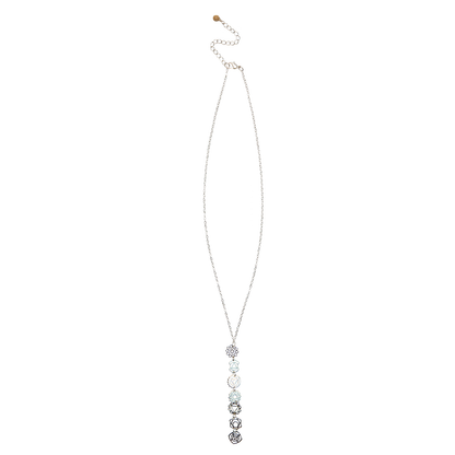 Silver Seven Chakra Drop Necklace