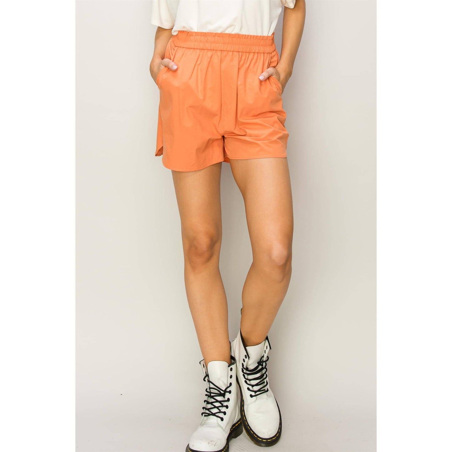 Poplin High Waist Shorts