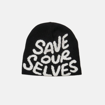 SIDEKICK: Black Knit Beanie