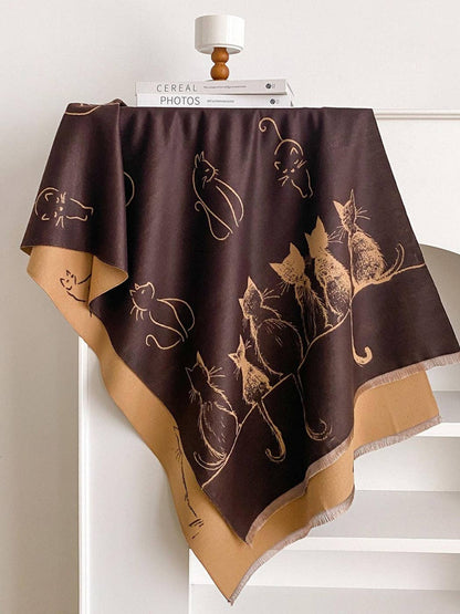 Scarvii – Cute Cat Pattern Winter Scarf & Shawl