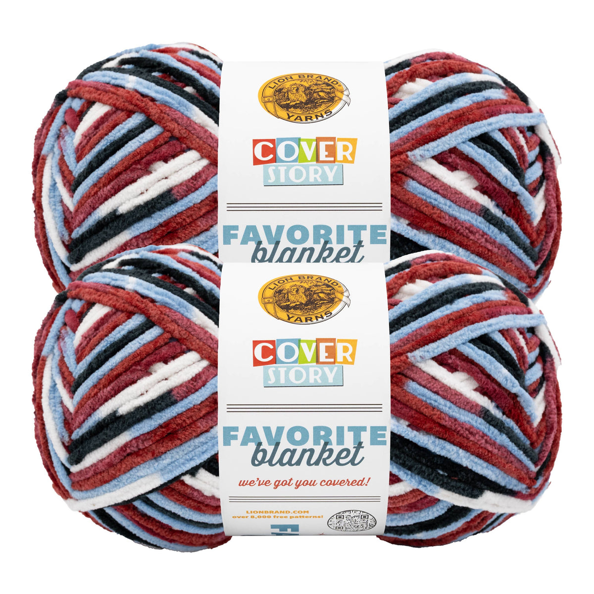 Lion Brand Yarn Cover Story Fave Blanket  2 Pack