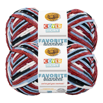 Lion Brand Yarn Cover Story Fave Blanket  2 Pack