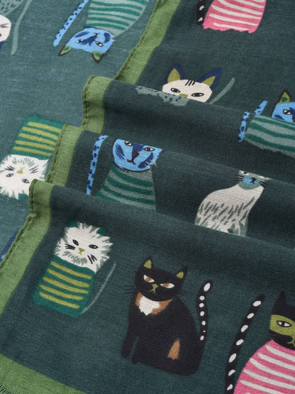 Scarvii - Cute Cartoon Cat Pattern Scarf
