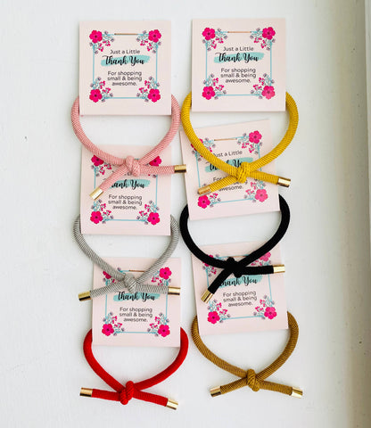 Thank You Gifts Gold Tip Elastic Hair Tie