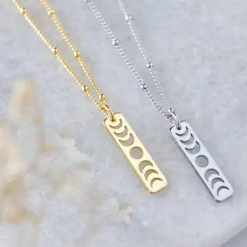 Moon Phase Necklace - Gold or Silver