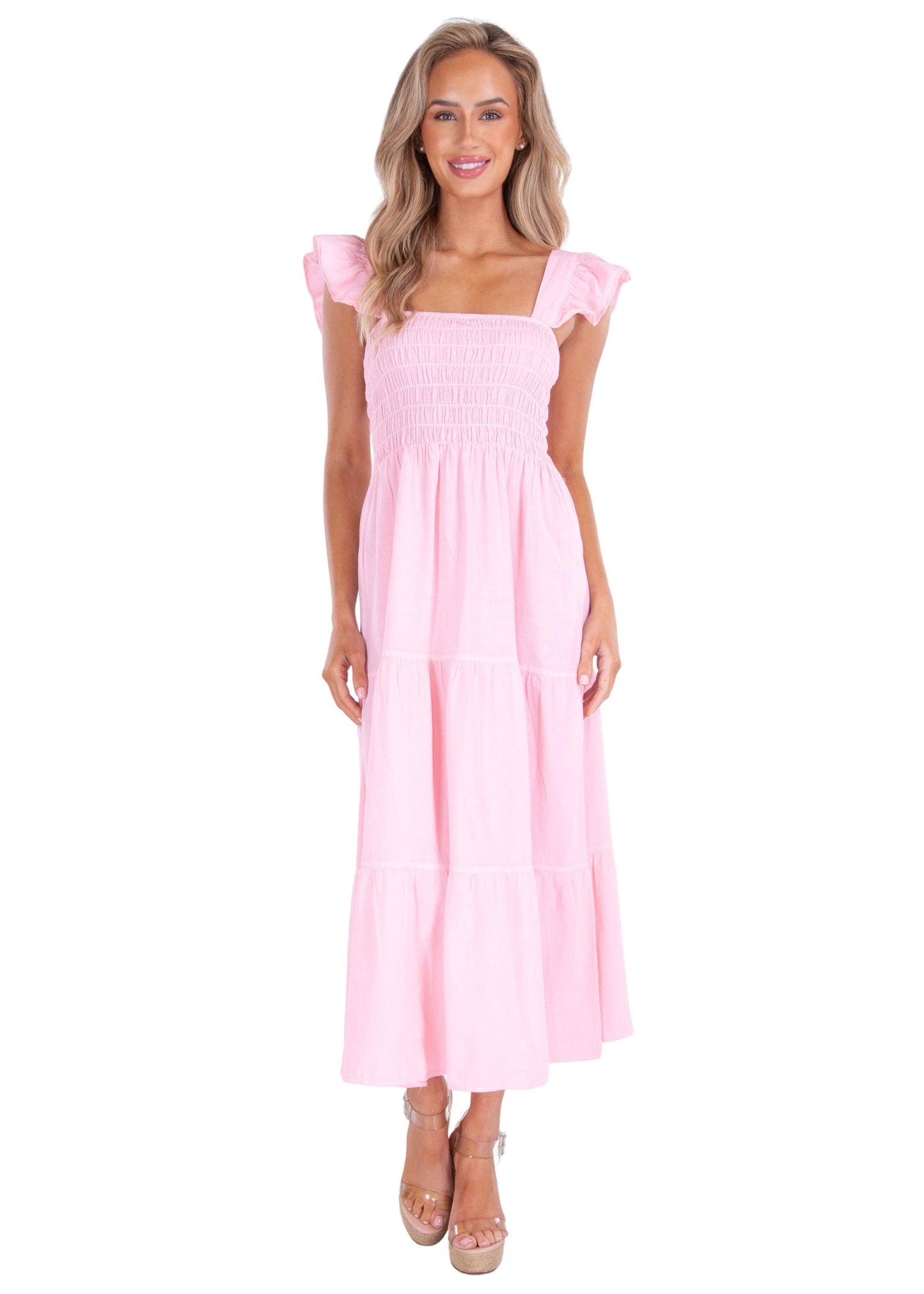 NW1539 - Baby Pink Cotton Dress