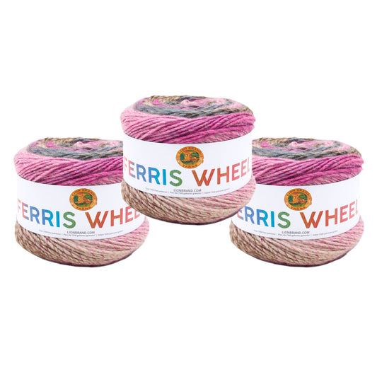 Lion Brand Yarn Ferris Wheel Wild Violets 3 Pack