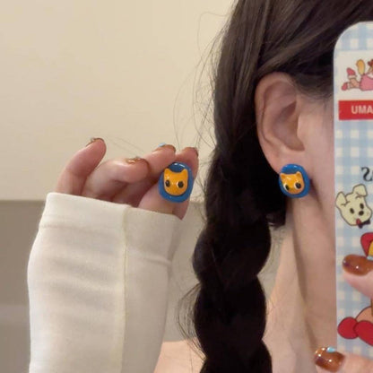 Whimsical Cat Stud Earrings