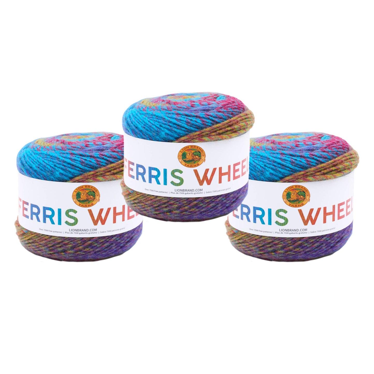 Lion Brand Yarn Ferris Wheel Vintage Carousel 3 Pack