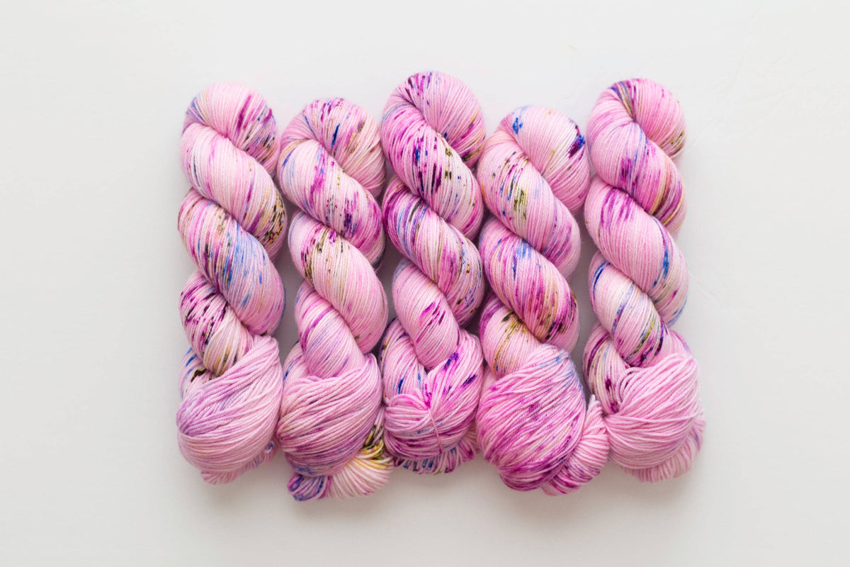Wild Orchid Hnad Dyed SW Merino Nylon Yarn Indie Dyed