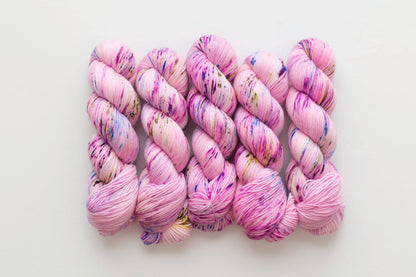 Wild Orchid Hnad Dyed SW Merino Nylon Yarn Indie Dyed