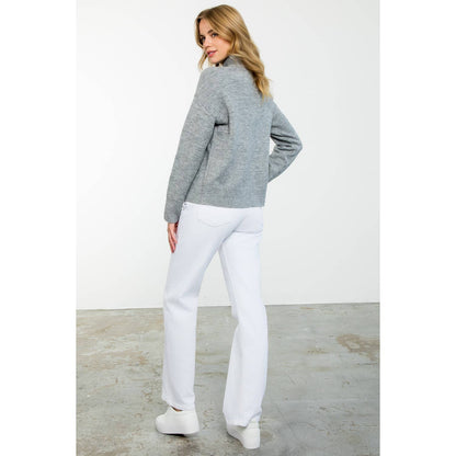 Mock Neck Knit Sweater