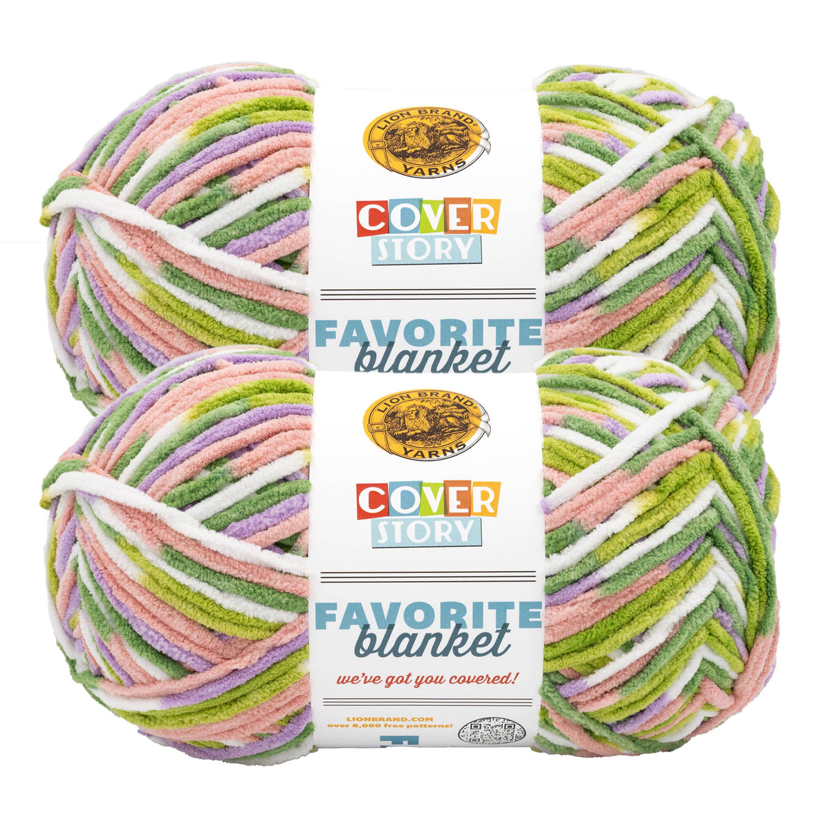 Lion Brand Yarn Cover Story Fave Blanket  2 Pack