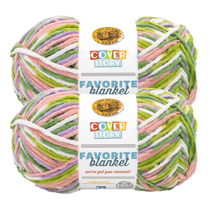 Lion Brand Yarn Cover Story Fave Blanket  2 Pack