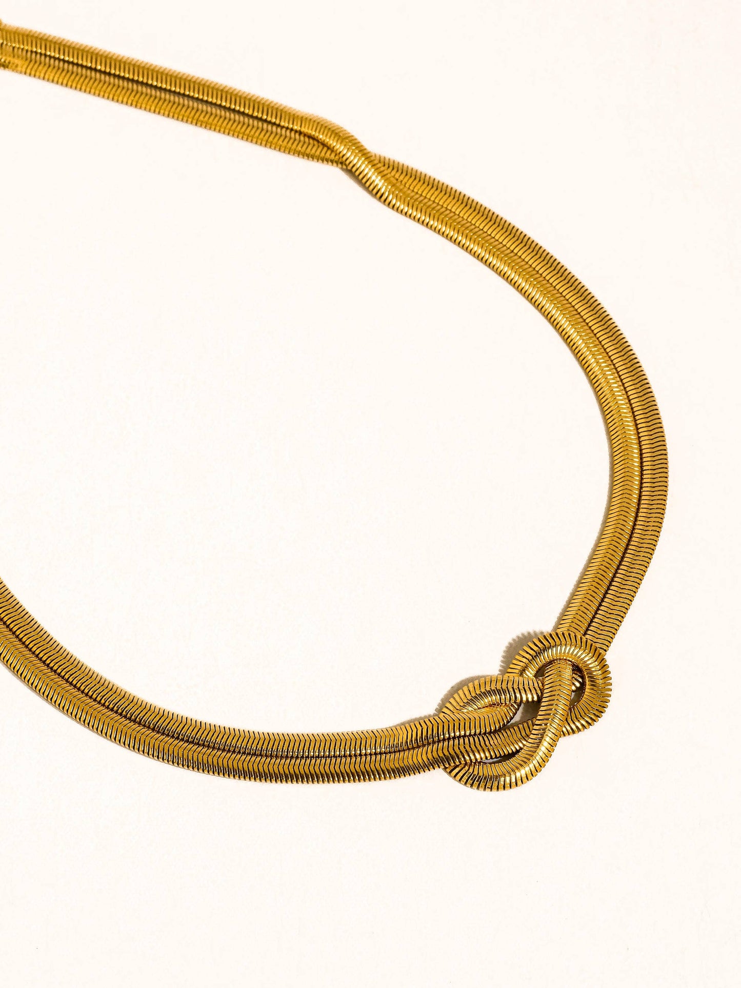 Evereign 18K Gold Non-Tarnish Knot Necklace
