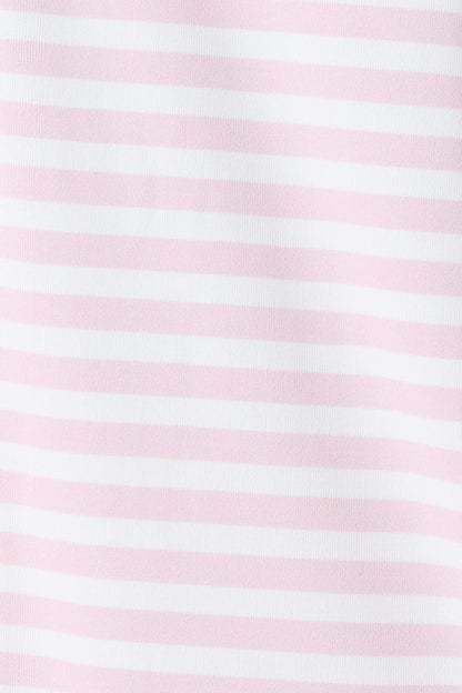 SHORT SLEEVE ROUND NECK OVERSIZED STRIPE T-SHIRT
